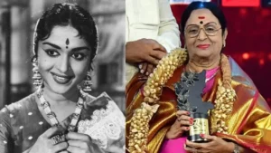 Then and now pictures of legendary actress B. Saroja Devi showcasing her cinematic journey